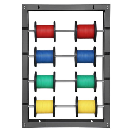 Wire Spool Rack, Wall Mount, 4 Rods, 150 lb Capacity