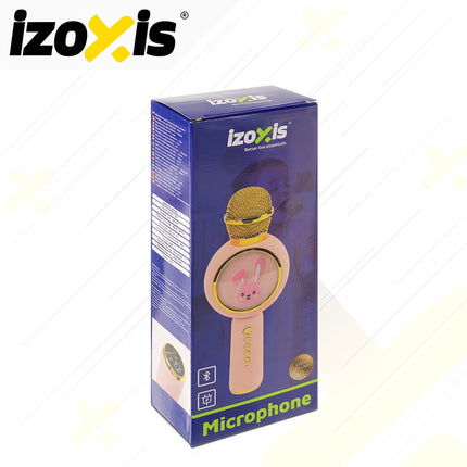Bezdrátový Bluetooth karaoke mikrofon pro děti, růžový