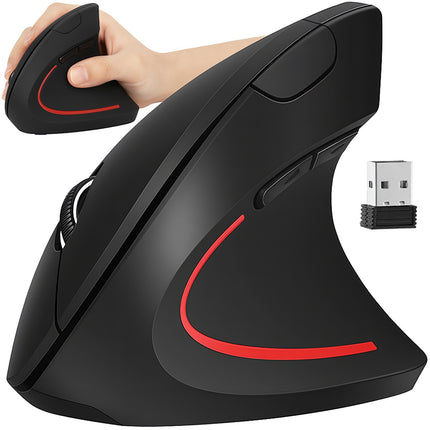 Bezdrátová ergonomická vertikální myš, USB, 6 tlačítek