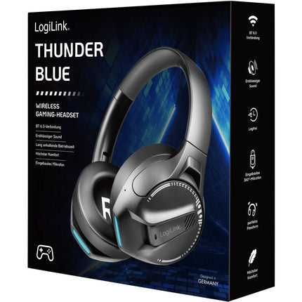 Bezdrátový herní headset, Bluetooth 6.0, černý, výdrž baterie 50 h