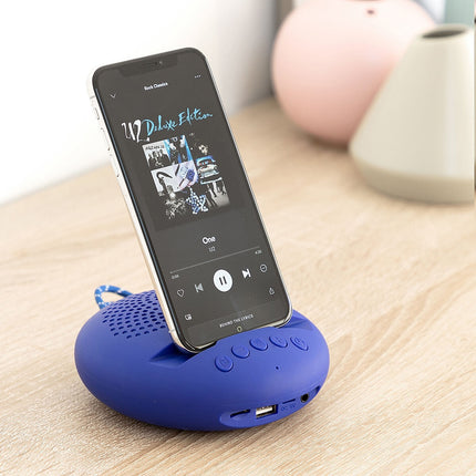 Bezdrátový reproduktor s držákem na zařízení Sonodock InnovaGoods – modrý