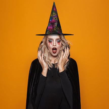 Witch's hat with cobwebs 6-pack