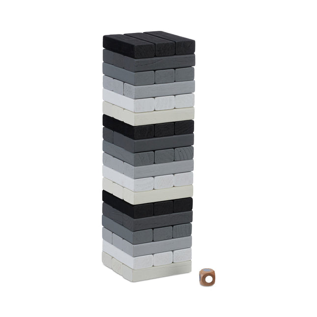 Wobbel tower in colored wood
