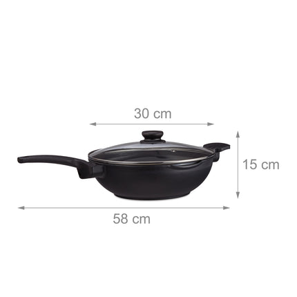 Wok pánev s pokličkou 30 cm