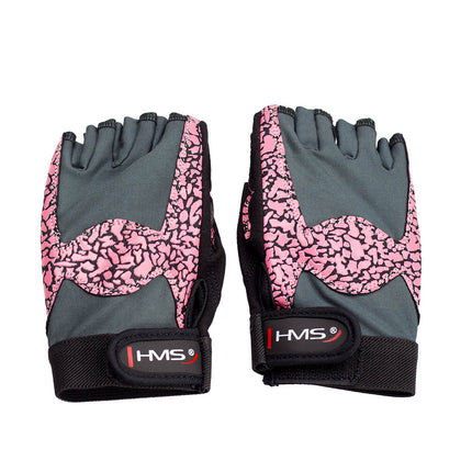 Women's Fitness Gloves, Size L, Pink/Gray