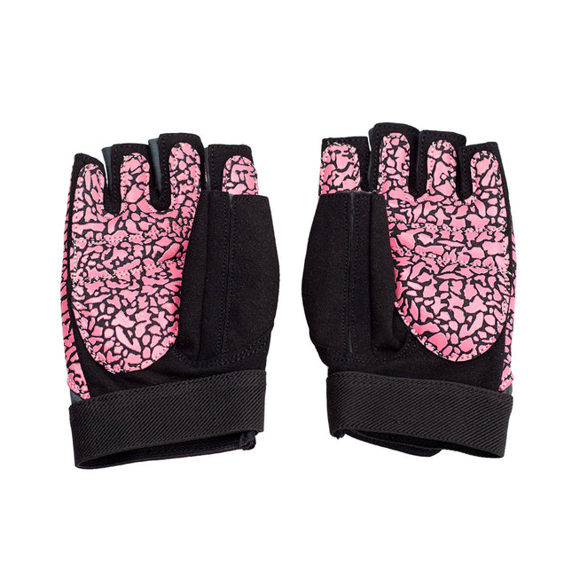 Fitnesshandschoenen voor dames, maat L, roze/grijs