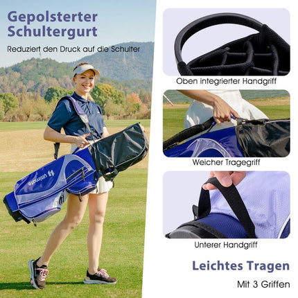 Dámská golfová sada 11 ks, pro praváky s pláštěnkou, fialová