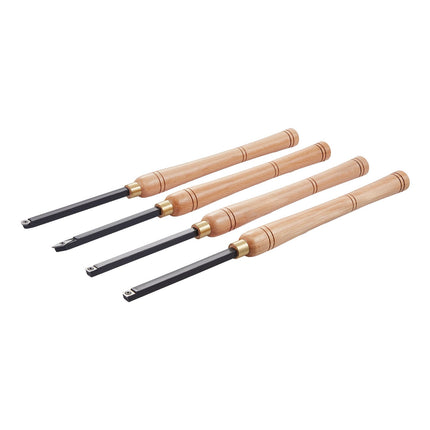 Wood Lathe Turning Tool Set, 4-Piece Carbide Insert Kit