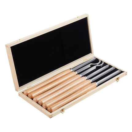 Wood Lathe Turning Tool Set, 6-Piece Carbide Inserts, Box