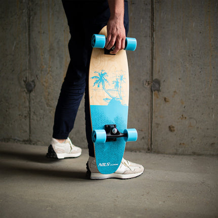 Dřevěný pennyboard, design Bahamas
