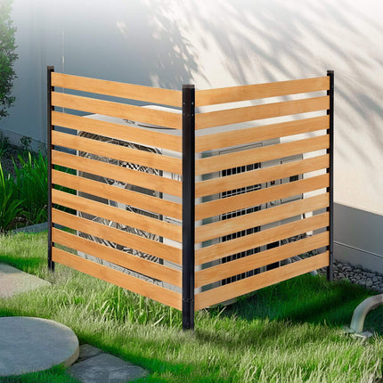 Wood Privacy Fence Screen, 2-Panel 38 x 42 in, Stakes