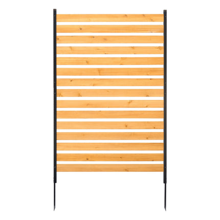 Wood Privacy Fence Screen, 39 x 61 in, 1 Panel, Stakes