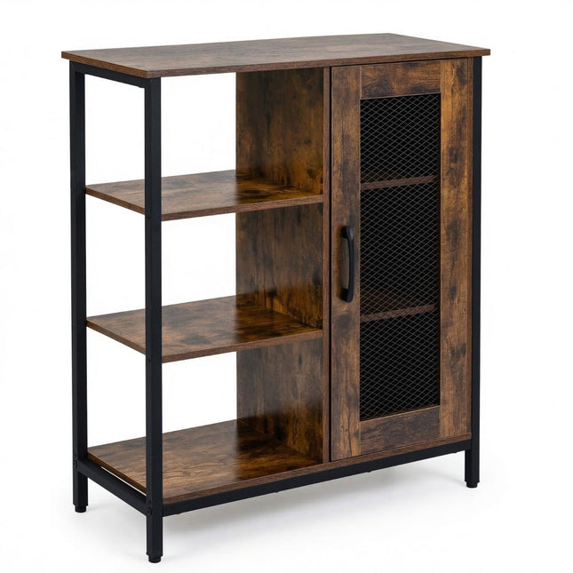 Holz-Sideboard mit verstellbaren Einlegeböden – Braun, 70x30x81 cm