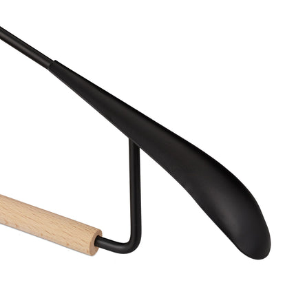 Wood and metal hangers - set of 12