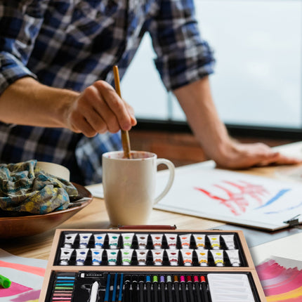 Wooden Art Case 56-Piece