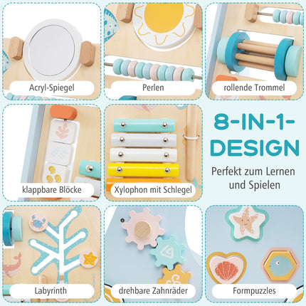 Wooden Baby Walker with Wheels – Montessori Learning Toy