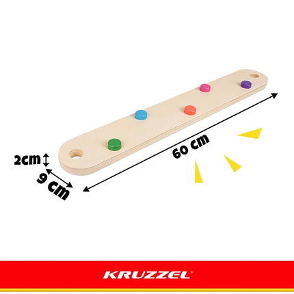 Wooden Balance Track for Kids 14 Pieces, Sensory Path, 60 cm Beams, XL