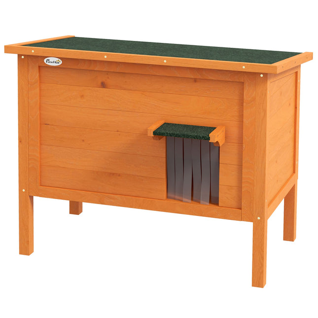 Outdoor wooden cat house, insulated & elevated, 60x60x81.5cm