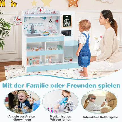 Wooden Doctor Playset for Kids with 24 Accessories