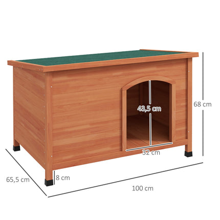 Dřevěná bouda pro psy, vyvýšená, vyjímatelná podlaha, 100 cm
