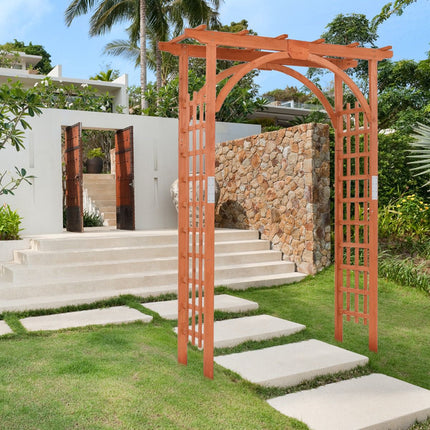 Dřevěný zahradní oblouk pergola, jedlové dřevo, 160x60x215 cm