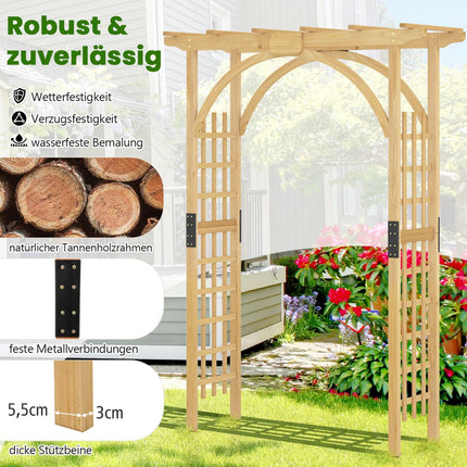 Dřevěný zahradní oblouk pro popínavé rostliny, výška 213 cm
