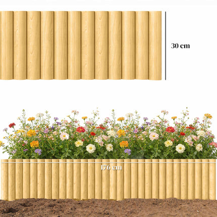 Wooden Garden Fence Panel 176x30 cm – Pet Barrier