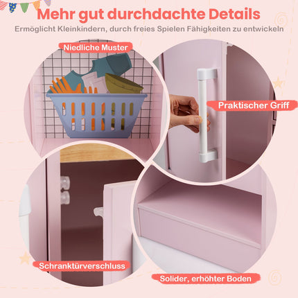 Dřevěná dětská kuchyňka se světly a zvuky