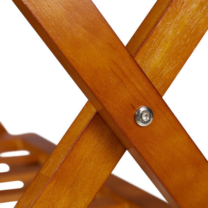 Wooden Luggage Rack Foldup with 2 Racks