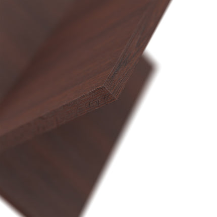 Dřevěný stojan na časopisy, design X, tmavý ořech