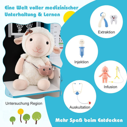 Dřevěná lékařská sada s rentgenem a EKG monitorem