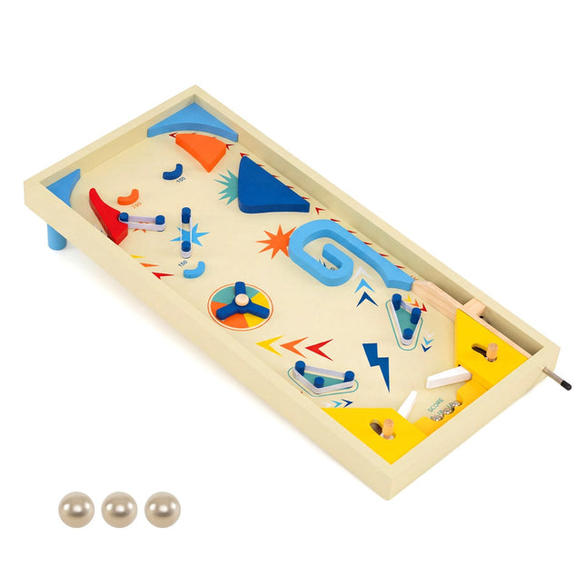 Dřevěný pinball pro děti, 3 kuličky, MDF, věk 6+
