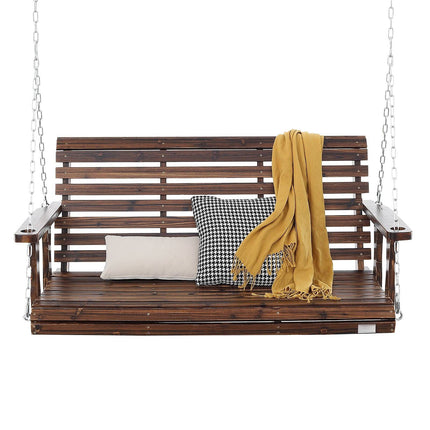 Wooden Porch Swing 4.5 ft, 880 lb Capacity, Chains