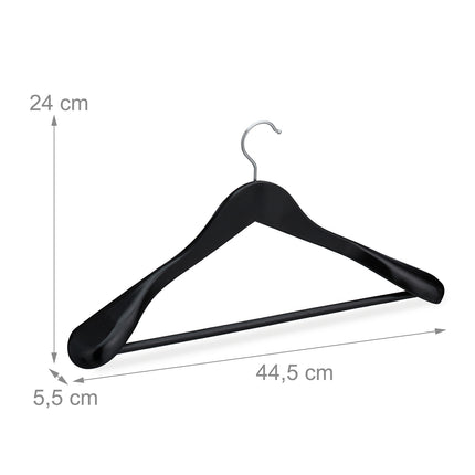 Dřevěná ramínka na obleky, sada 5 ks, 360° otočné háčky