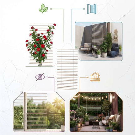 Wooden Trellis 200x100 cm for Privacy and Plants