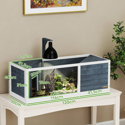 Box pro želvu ze dřeva se sklápěcím víkem – 120x50x40 cm