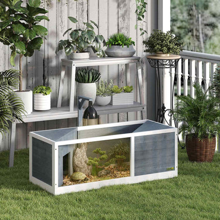 Box pro želvu ze dřeva se sklápěcím víkem – 120x50x40 cm