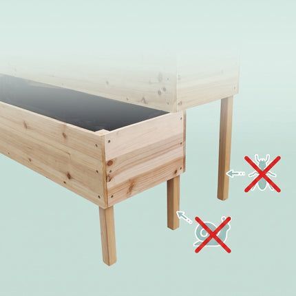 Wooden Two-Tier Planter With Trellis, Raised Beds