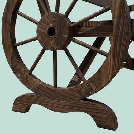 Wooden Wagon-Wheel Garden Bench – 2-Seater, Weatherproof