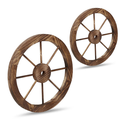 Wooden Wagon Wheels, 60 cm, Set of 2