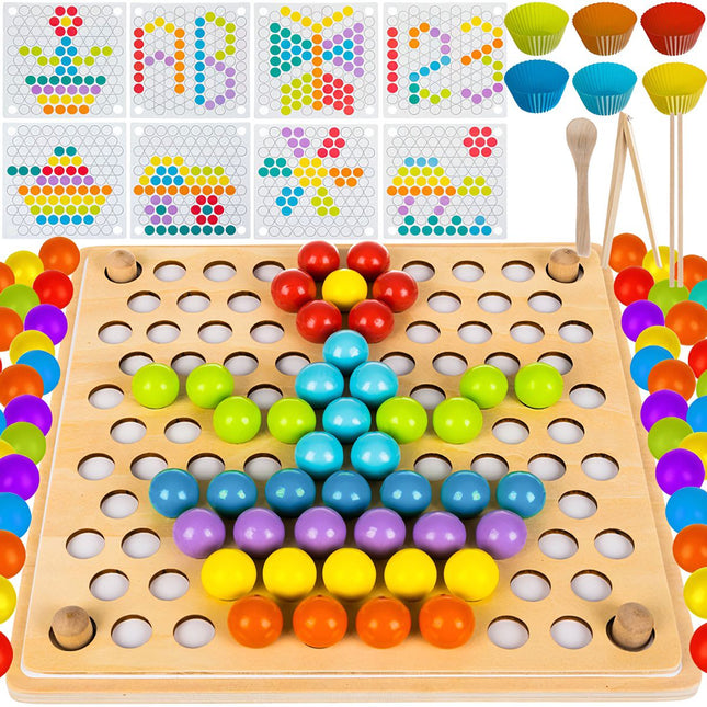 Dřevěné korálkové puzzle 22403