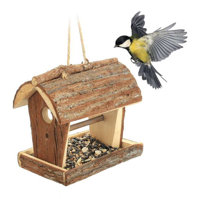Vogelhäuschen aus Holz mit Aufhängung