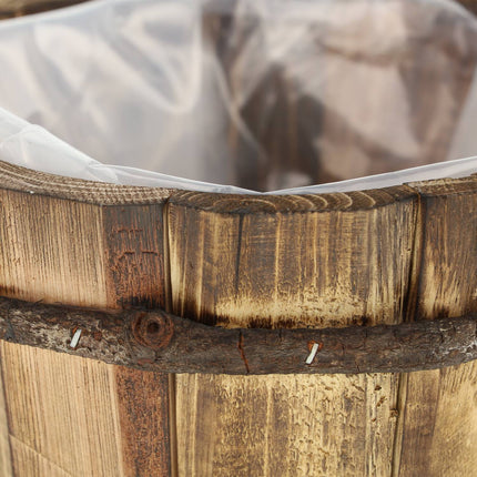 Wooden buckets - set of 3