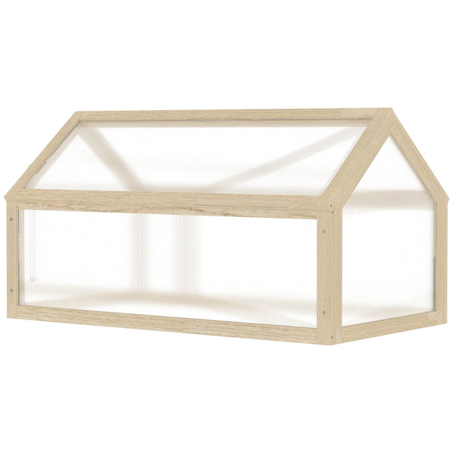 Dřevěný mini skleník box - odolný proti mrazu, 90 x 52 x 49.5 cm