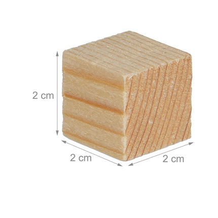 Dřevěné kostky 2 cm, sada 160 ks