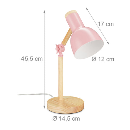 Dřevěná stolní lampa