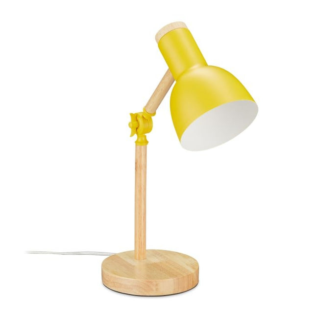 Dřevěná stolní lampa