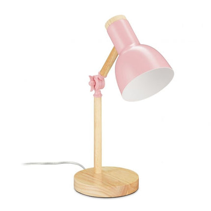 Dřevěná stolní lampa