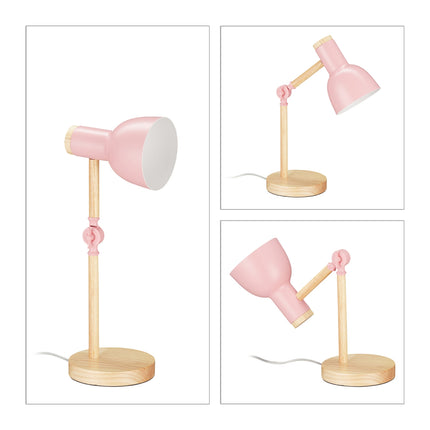 Dřevěná stolní lampa