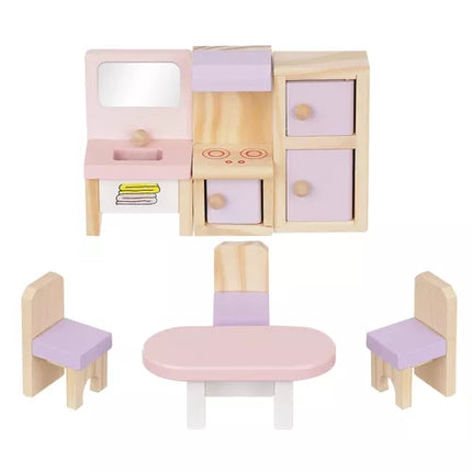 Wooden furniture set for dolls 22609